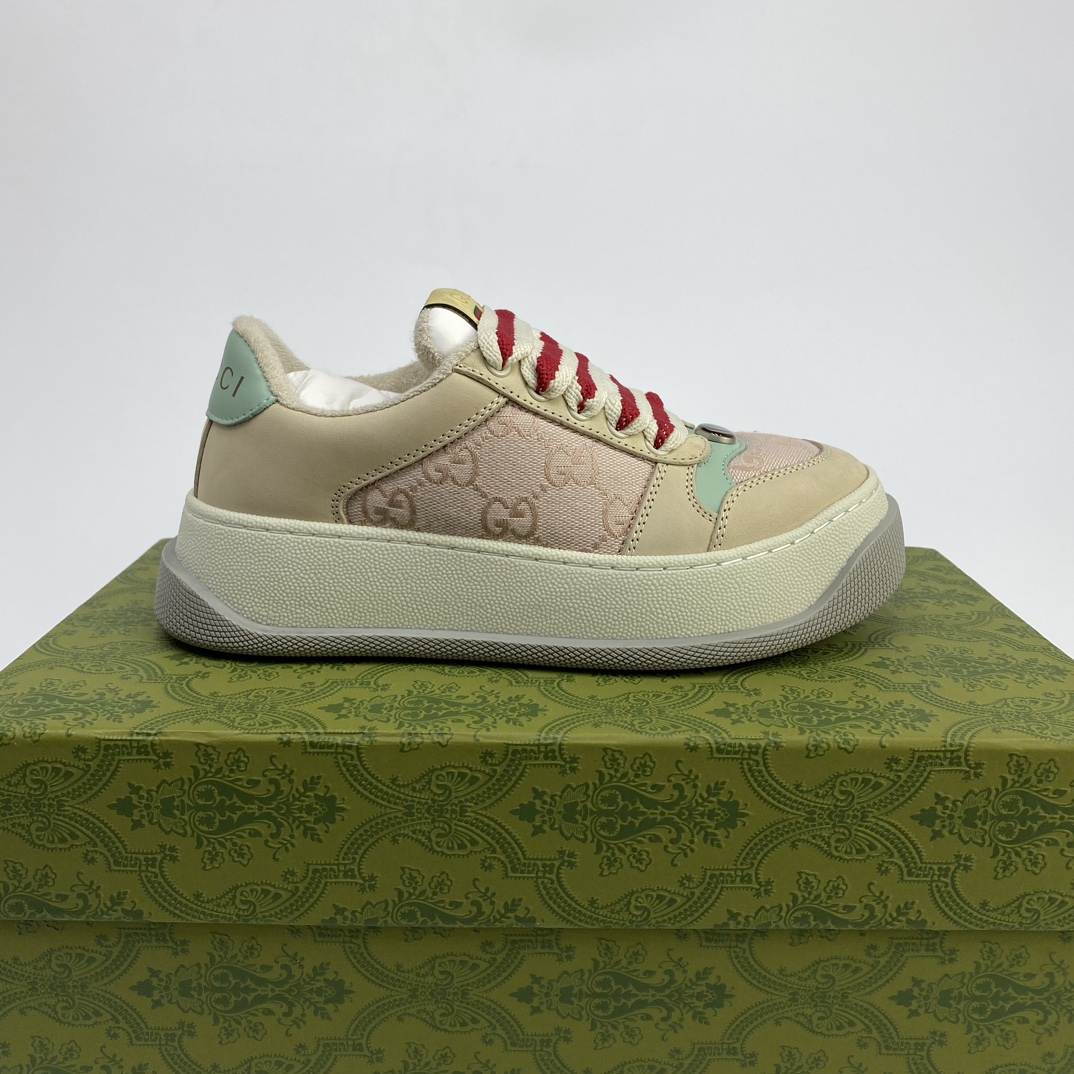 precio de fábrica Alta versión Gucci fondo grueso pequeños zapatos sucios nuevo, GG casa GUCCI moda 