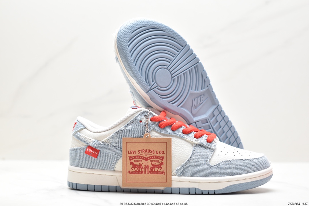 李维斯联名 Nike SB Dunk Low Levis牛仔破洞低帮休闲板鞋 LE0021-002