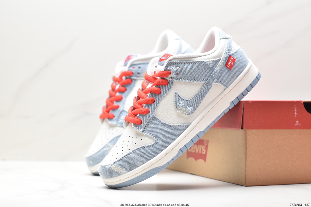 李维斯联名 Nike SB Dunk Low Levis牛仔破洞低帮休闲板鞋 LE0021-002