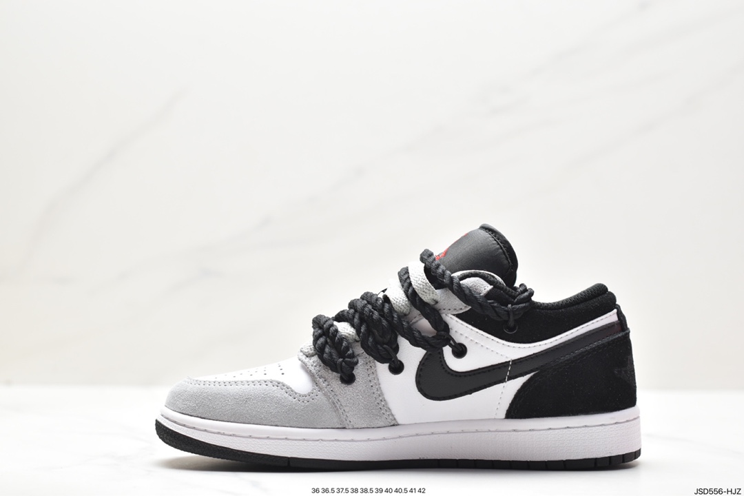 Air Jordan 1 Low 绑带白黑蓝 DX4374-008