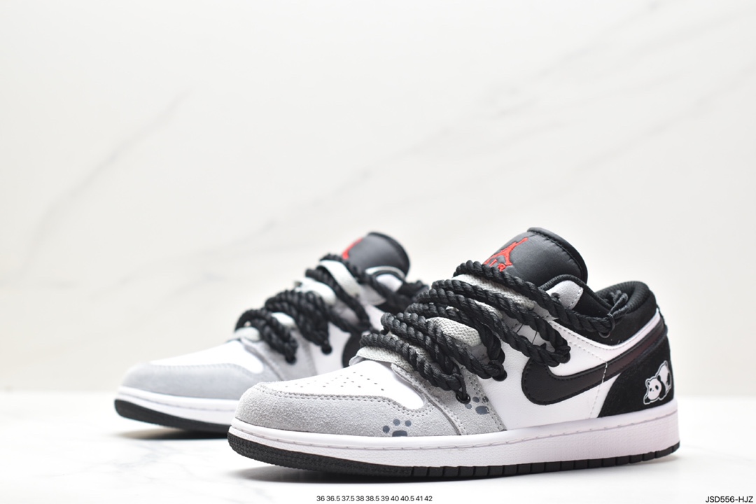 Air Jordan 1 Low 绑带白黑蓝 DX4374-008