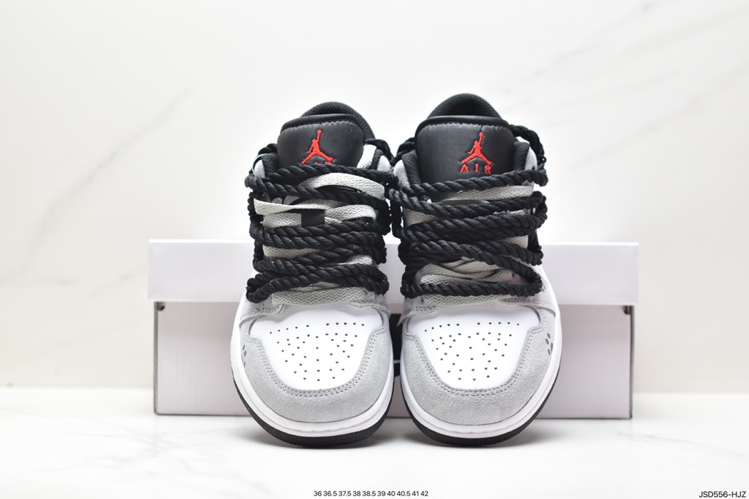 Air Jordan 1 Low 绑带白黑蓝 DX4374-008