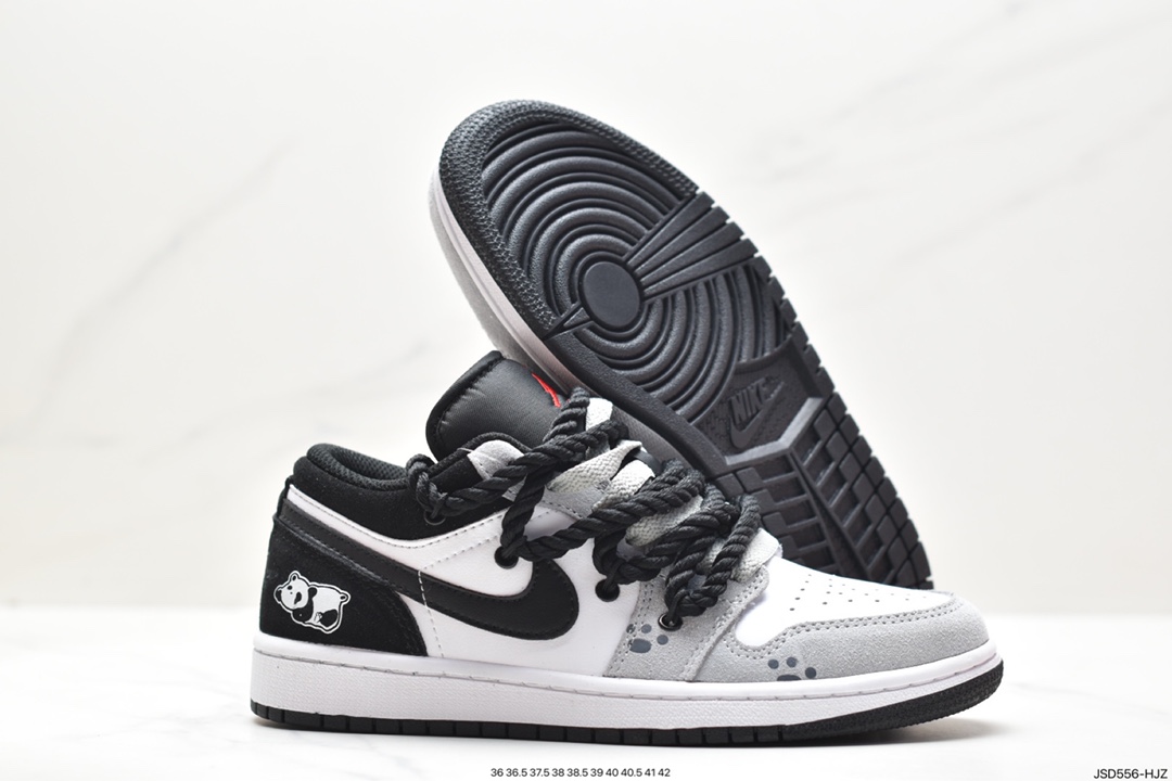 Air Jordan 1 Low 绑带白黑蓝 DX4374-008