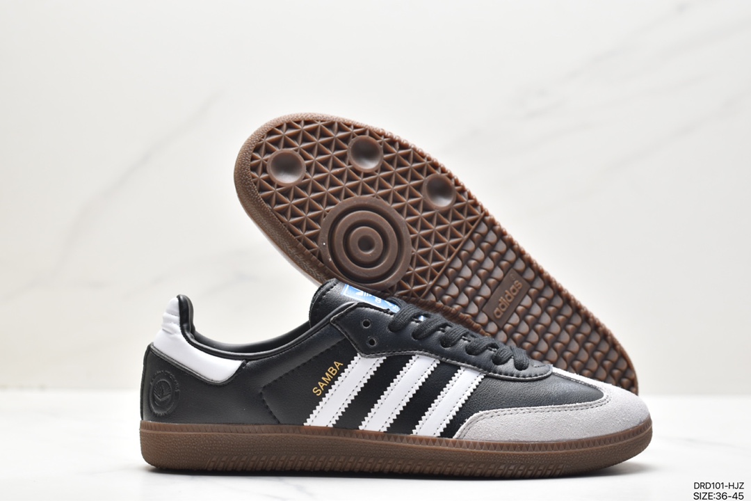 Adidas Originals Samba Vegan OG ”SPD” Samba Dance Shoes ”Silver Mist Princess Lace Caramel Sole” FX9042