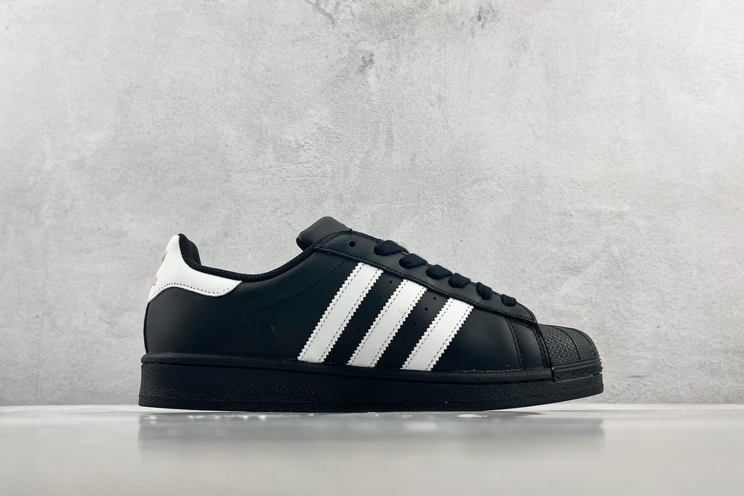 Blue adidas originals Superstar black and white B27140