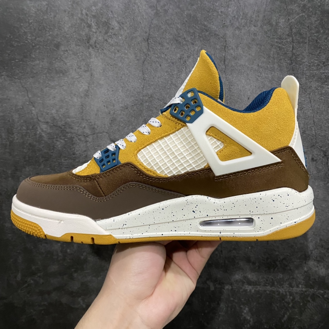 Foreign trade version of Air Jordan 4 Retro ”Cacao Wow” Jordan AJ4 generation brown and white FB2214-200