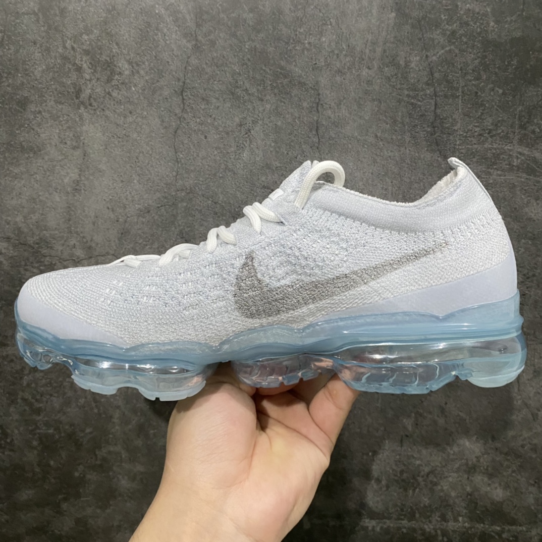 Pure original YH version 2023 Nike Air VaporMax Flyknit wear-resistant white low-top running shoes DV1678-002