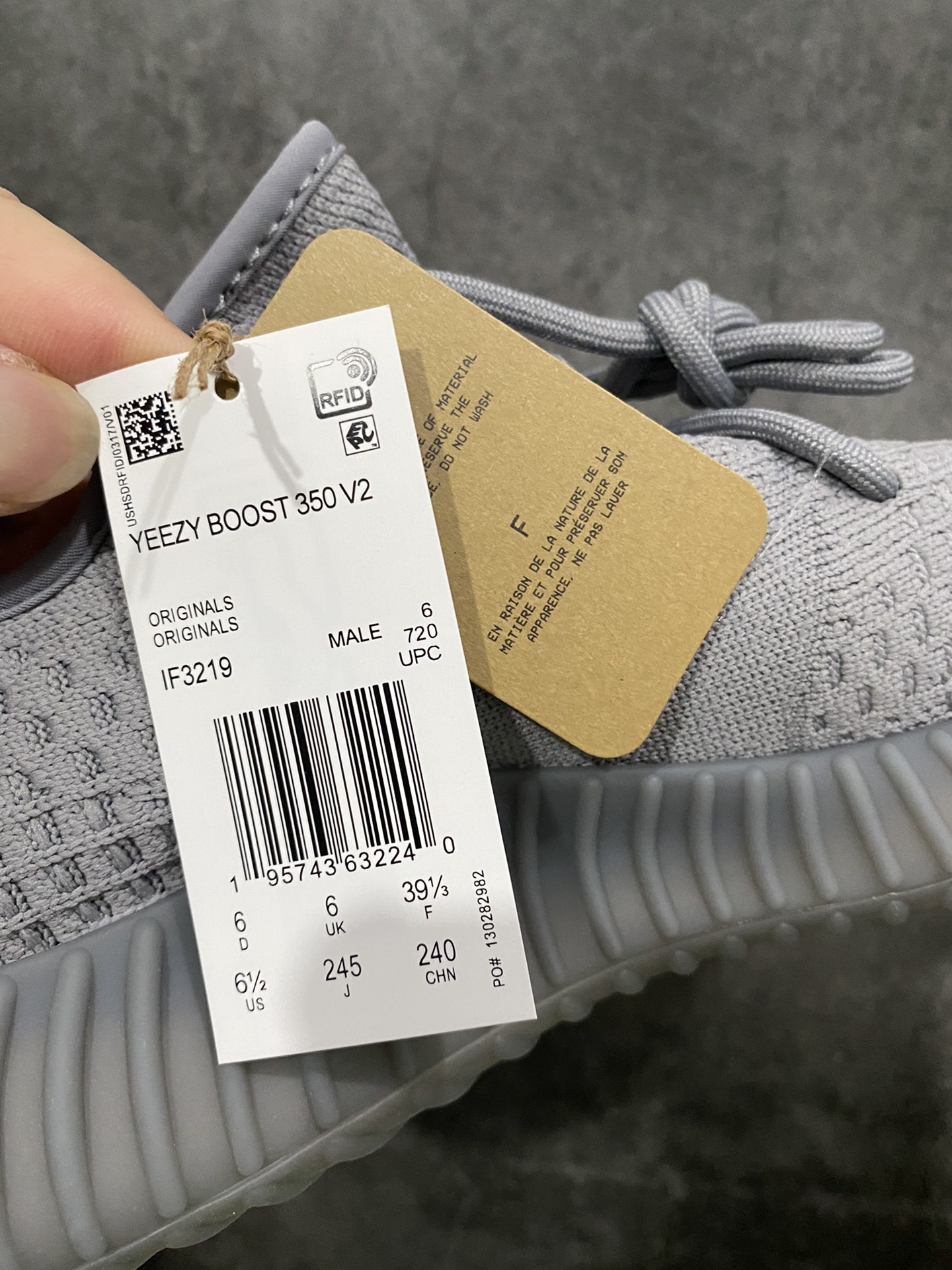 纯原版本Yeezy350V2烟灰色I