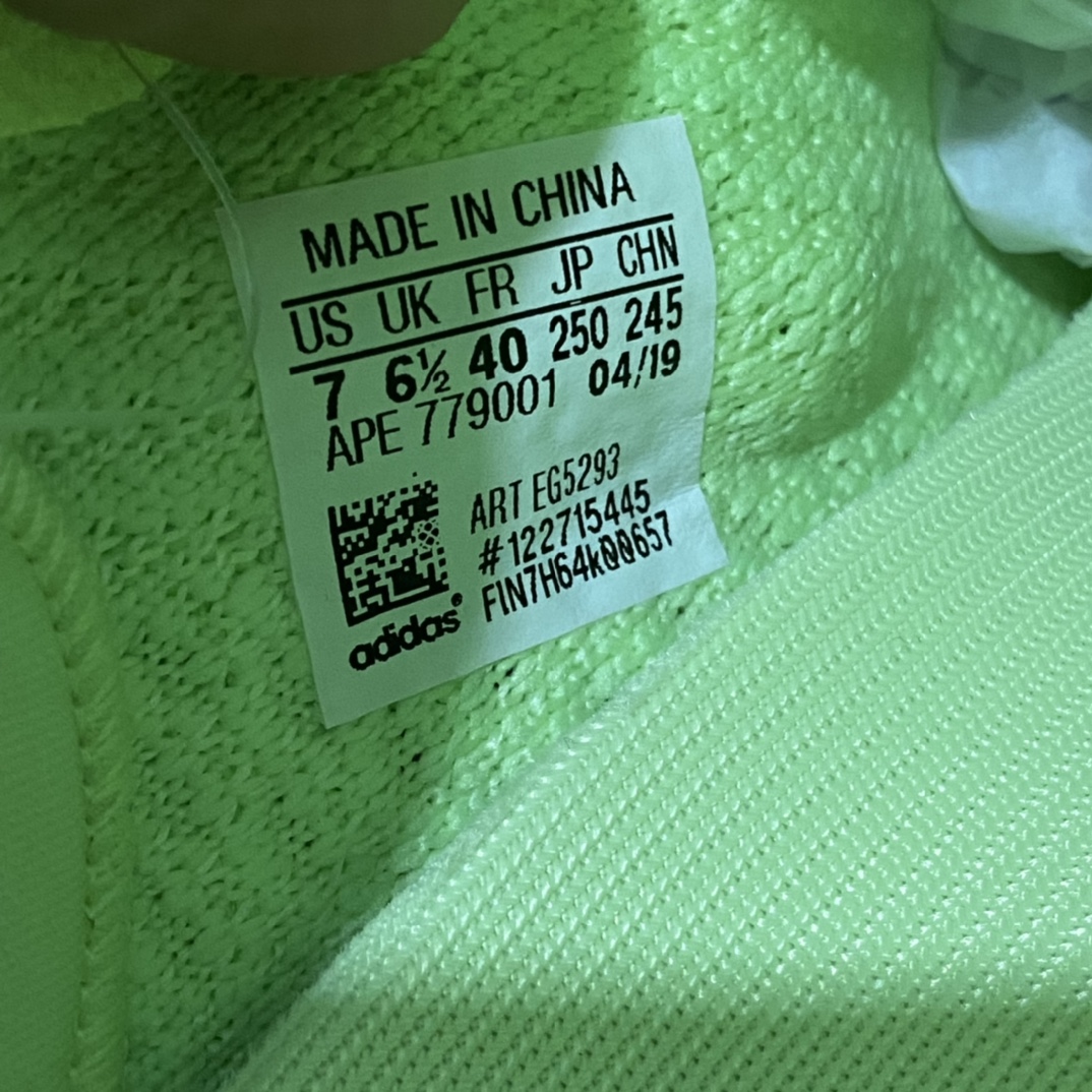 纯原版本Yeezy350V2夜光绿荧光绿EG5293市场第一梯队高端零售首选品质不翻车原鞋原厂数据材料开