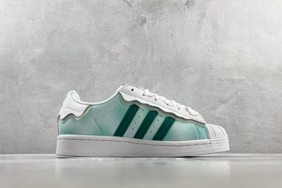 adidas originals Superstar shell head cherry blossom girl heart cream white green GW4441