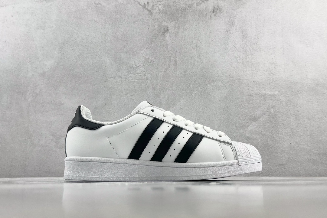 Blue adidas originals Superstar unisex black and white C77124