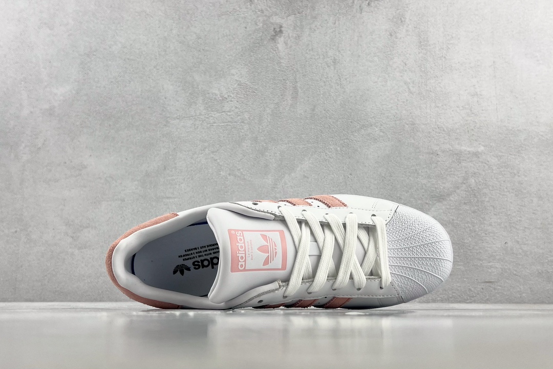 adidas originals Superstar three stripes orange and white EF9249