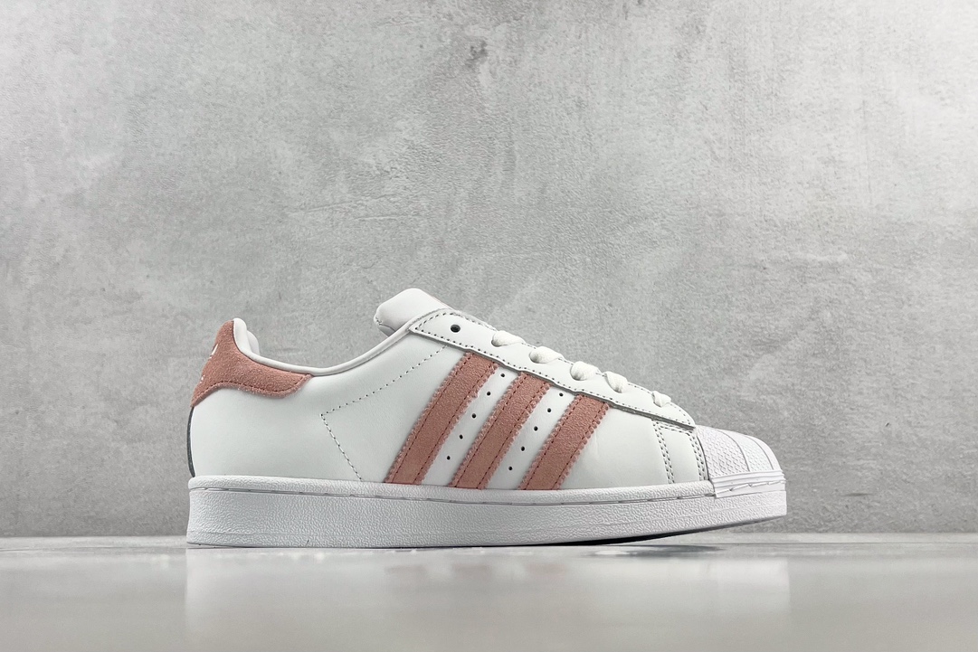 adidas originals Superstar three stripes orange and white EF9249