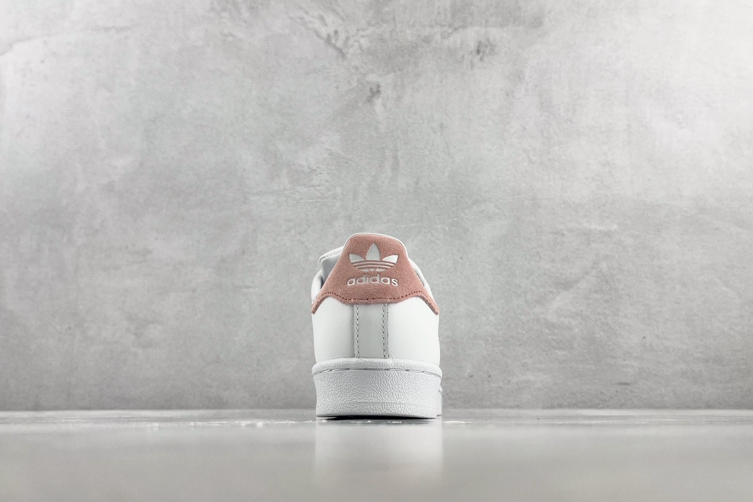 adidas originals Superstar three stripes orange and white EF9249