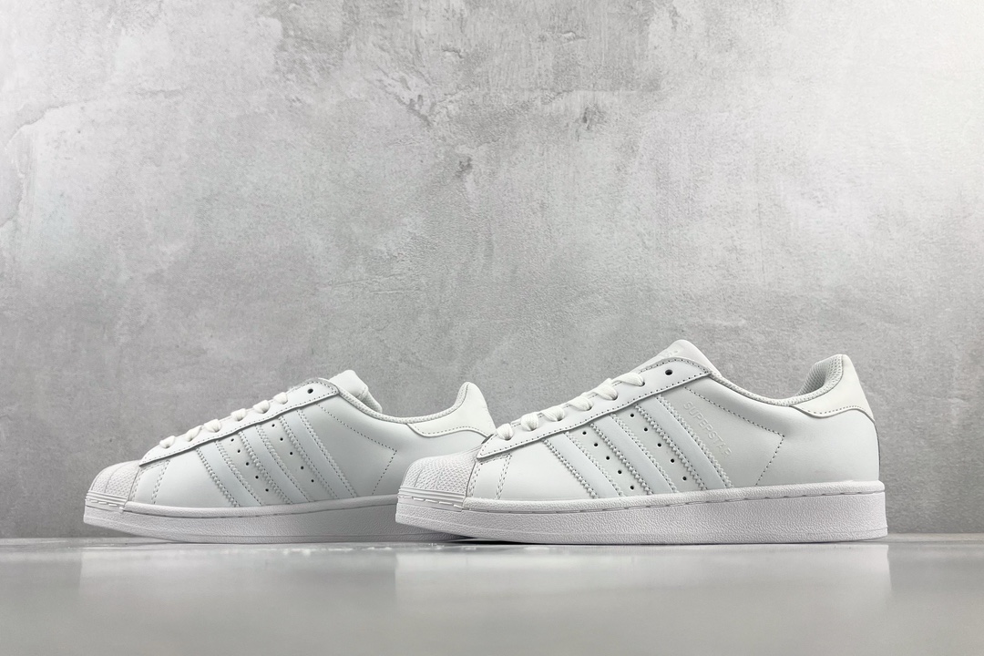 150 adidas originals Superstar Foundation 三叶草经典 纯白 B27136