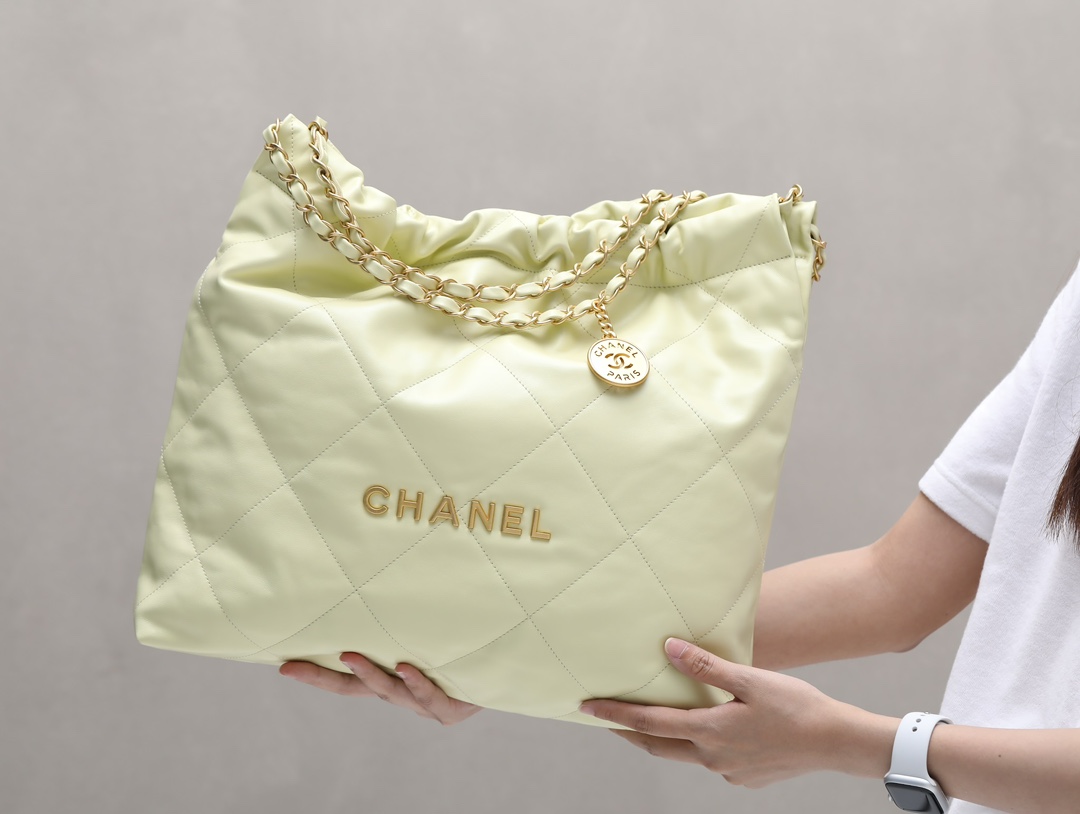 Chanel Handbags Crossbody & Shoulder Bags Tote Bags Light Yellow All Copper Calfskin Cowhide Vintage