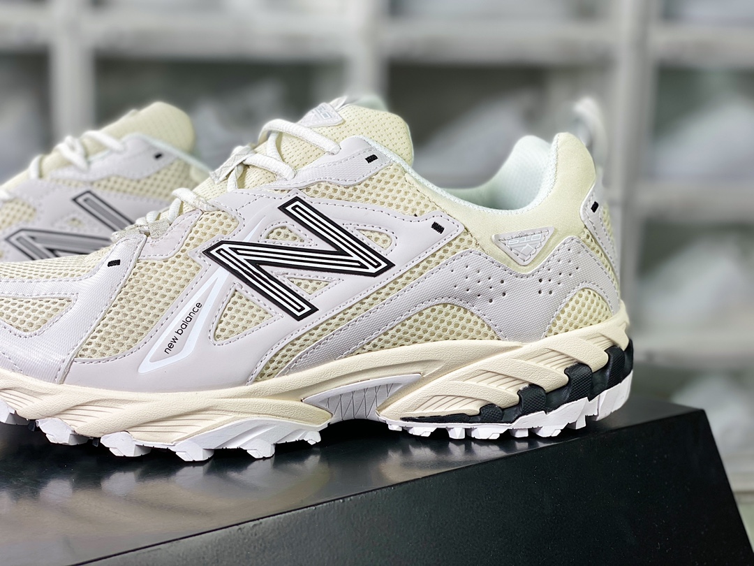 New Balance ML610T ”Silver Metallic” series low-top sports shoes ”off-white light gray pine green” ML610TAG