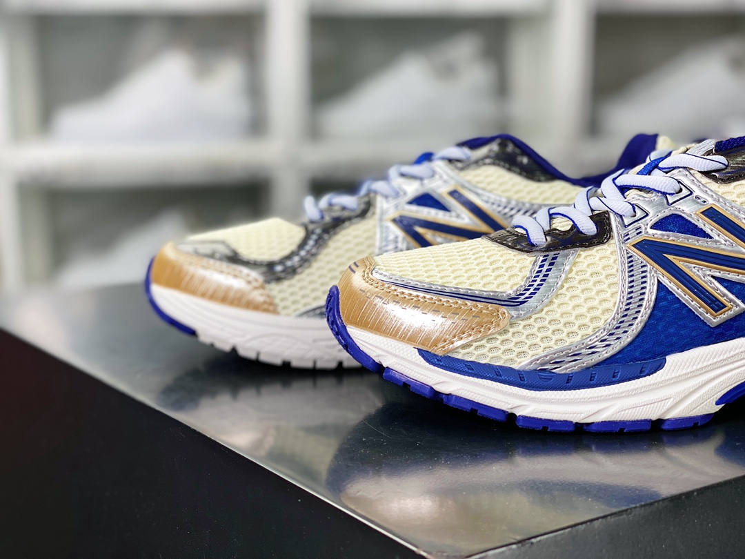 New Balance 860V2 series low-top classic retro dad jogging shoes ”Royal Blue Silver Gray Beige” ML860AM2