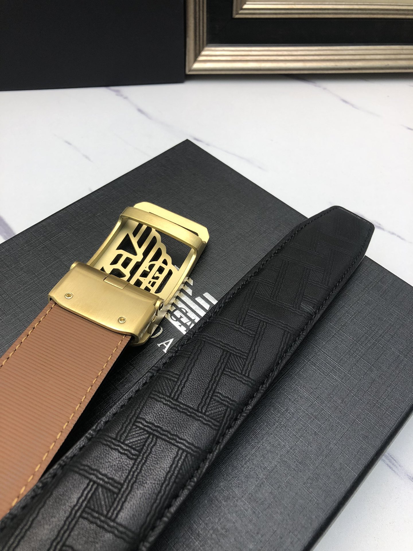Italian Factory’s Tailorable Automatic Cattle-Skin Belt with Automatic Button - 图片 7