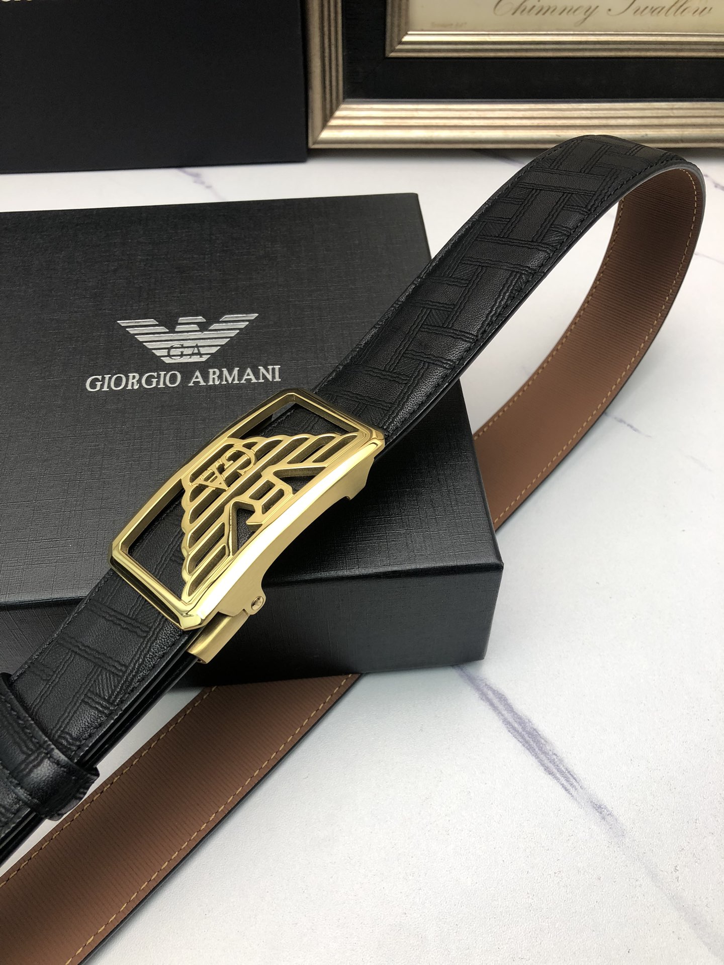 Italian Factory’s Tailorable Automatic Cattle-Skin Belt with Automatic Button - 图片 3