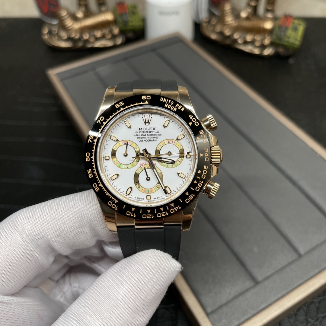 Rolex 迪通拿系列 黄金胶迪白面