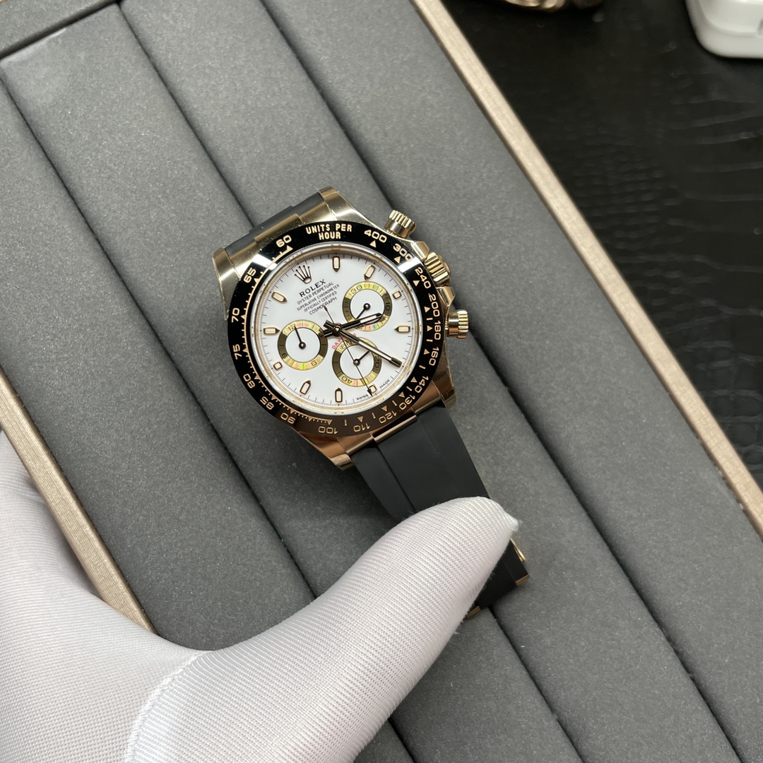 Rolex 迪通拿系列 黄金胶迪白面