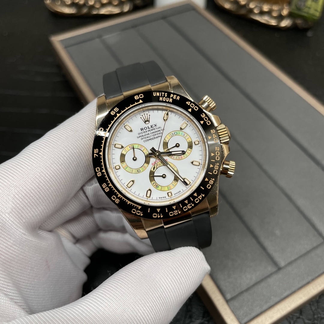 Rolex 迪通拿系列 黄金胶迪白面