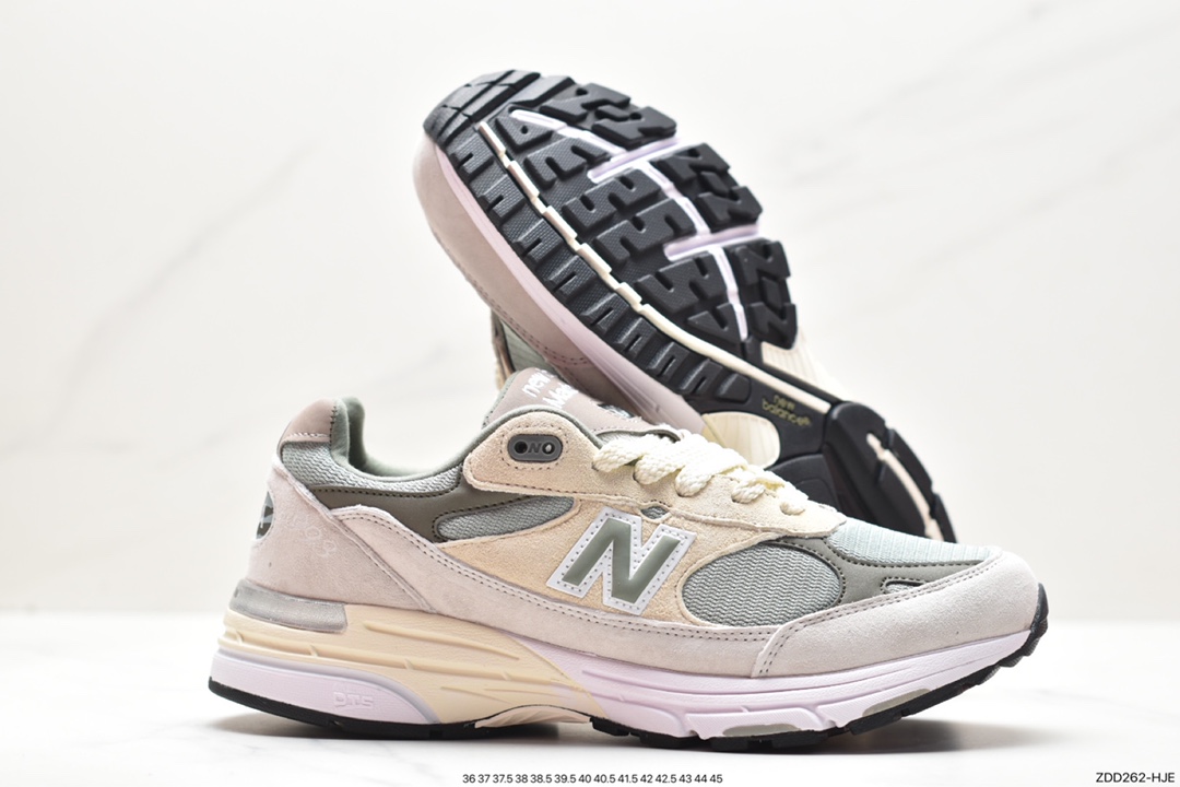 New Balance Made in USA MR993 series American-made classic retro casual running shoes ”Joint Milky White Rock Gray” MR993KT1