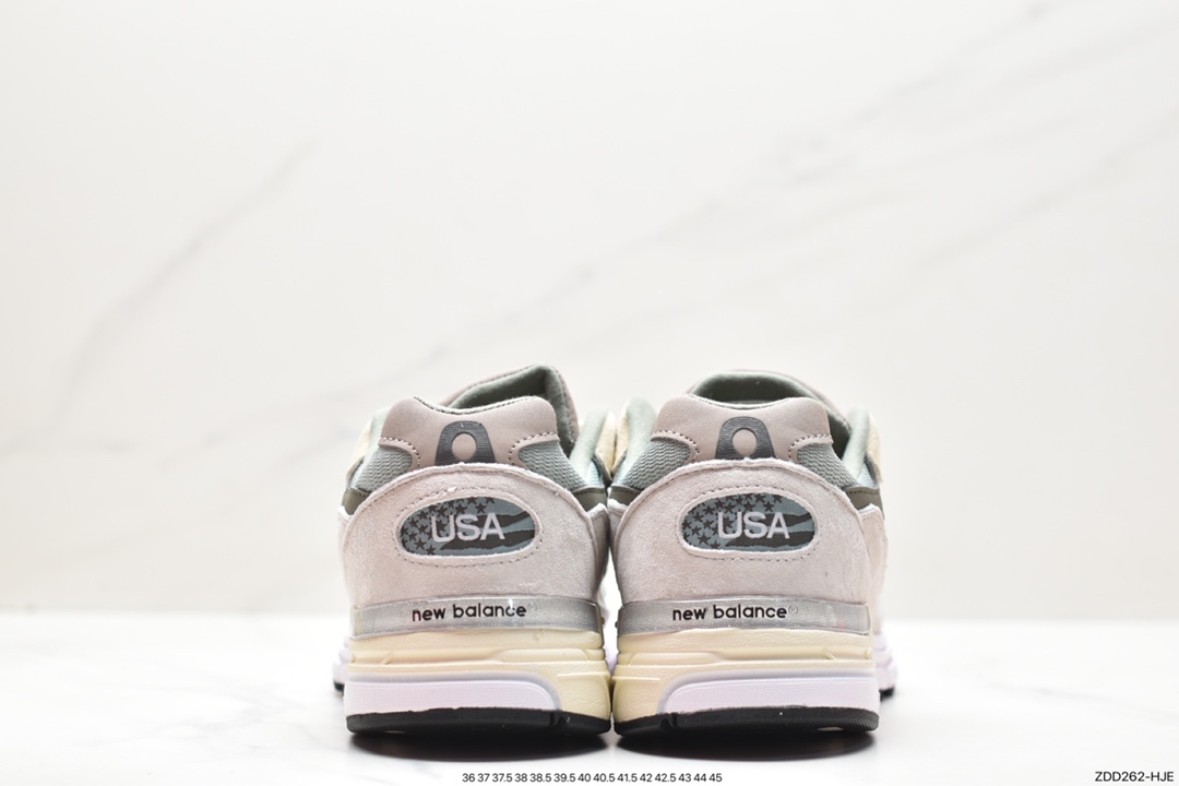 New Balance Made in USA MR993 series American-made classic retro casual running shoes ”Joint Milky White Rock Gray” MR993KT1