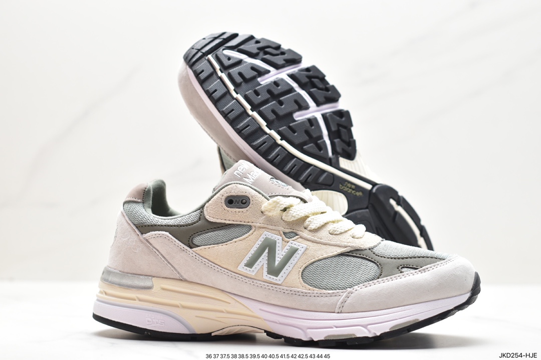 New Balance Made in USA MR993 series American-made classic retro casual sports all-match dad running shoes ”Joint Milky White Rock Gray” MR993KT1