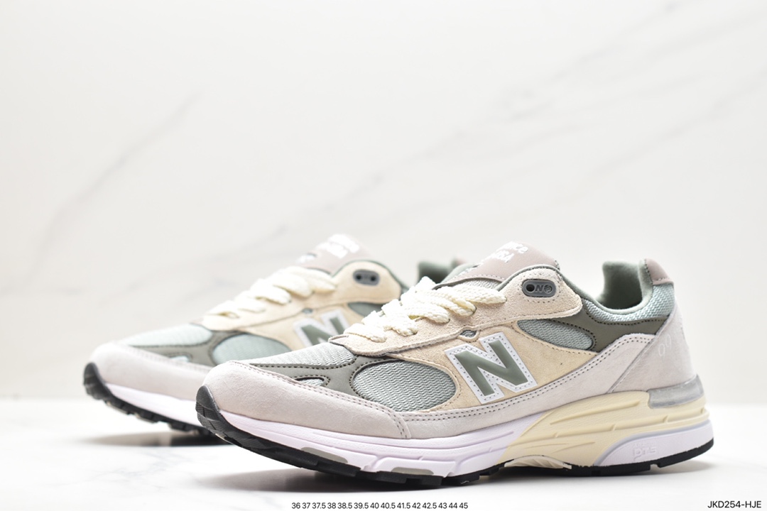 New Balance Made in USA MR993 series American-made classic retro casual sports all-match dad running shoes ”Joint Milky White Rock Gray” MR993KT1