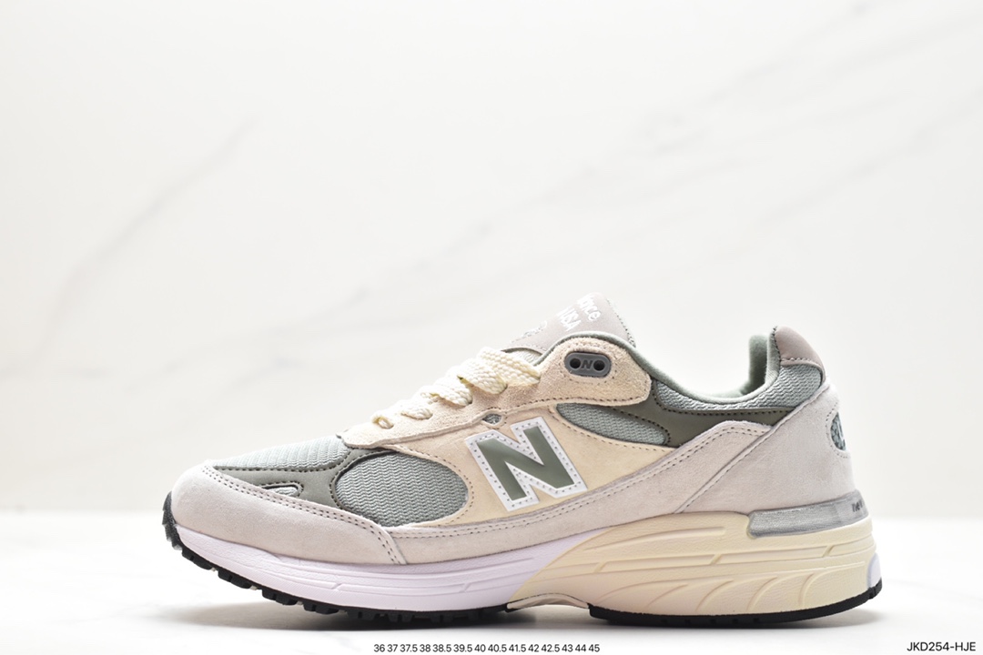 New Balance Made in USA MR993 series American-made classic retro casual sports all-match dad running shoes ”Joint Milky White Rock Gray” MR993KT1