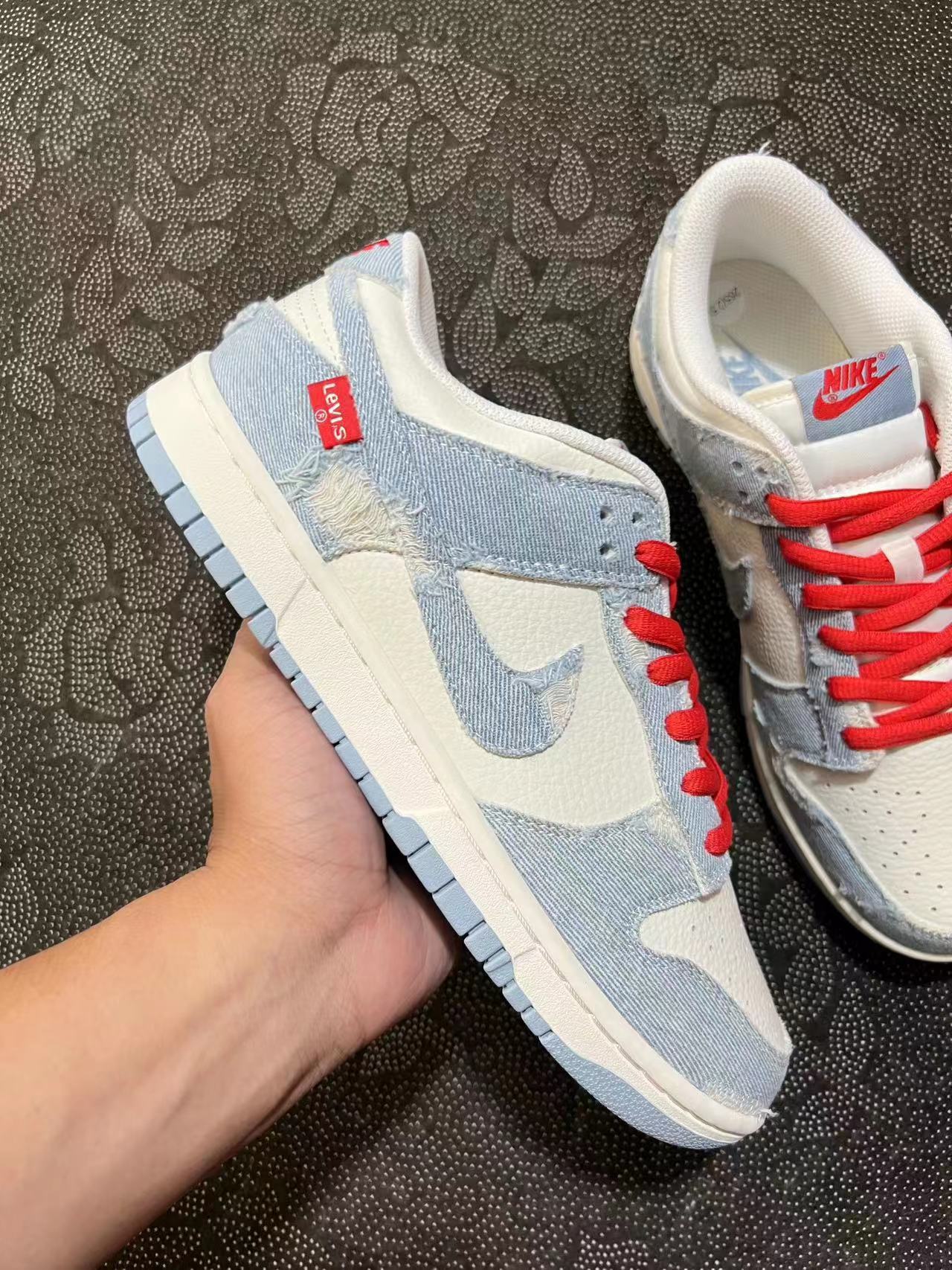 ?包邮 正品定制 Nike Dunk Low 北卡浅蓝 levis 李维斯色?