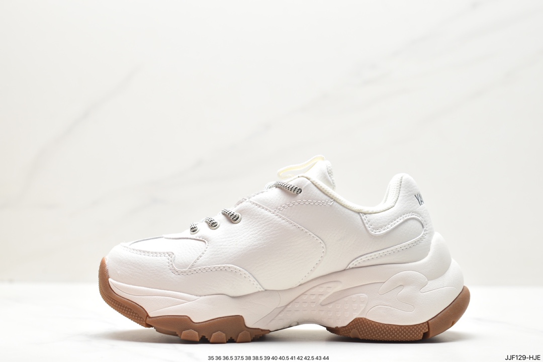 Korea Limited Release NY Yankees Limited x MLB Big Ball Chunky Mesh Thick-soled Daddy Jogging Shoes ”Mesh Ivory White Black NY Print” 3ASHC101N