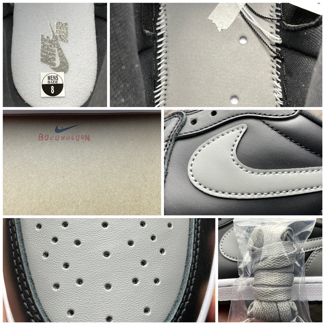 S版纯原版本 Air Jordan 1 Low AJ1乔1低帮男子文化篮球鞋 影子灰 -003 国内一线