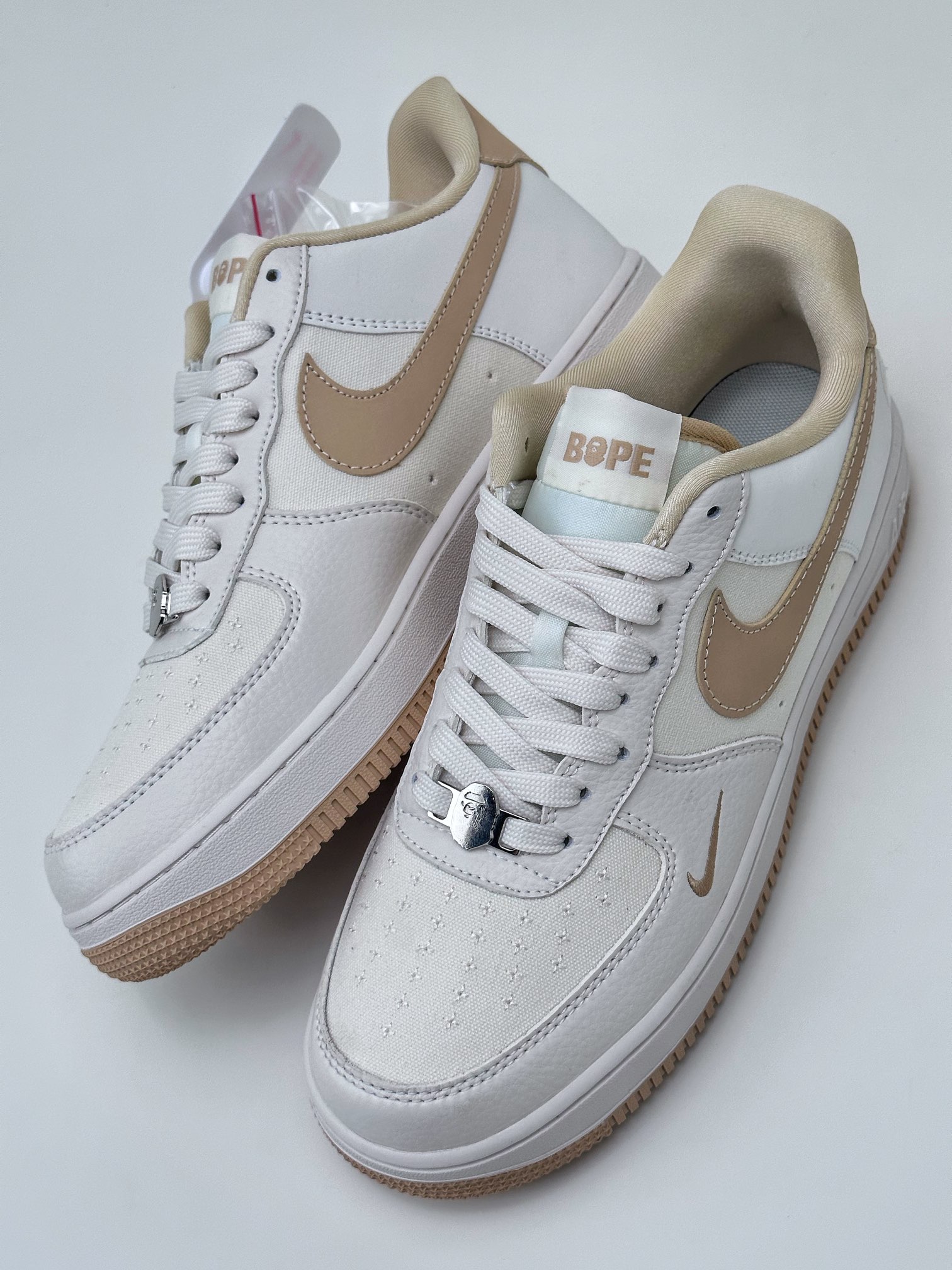 240 Nike Air Force 1 Low 07 BAPE拼接白米黄 BS9055-747