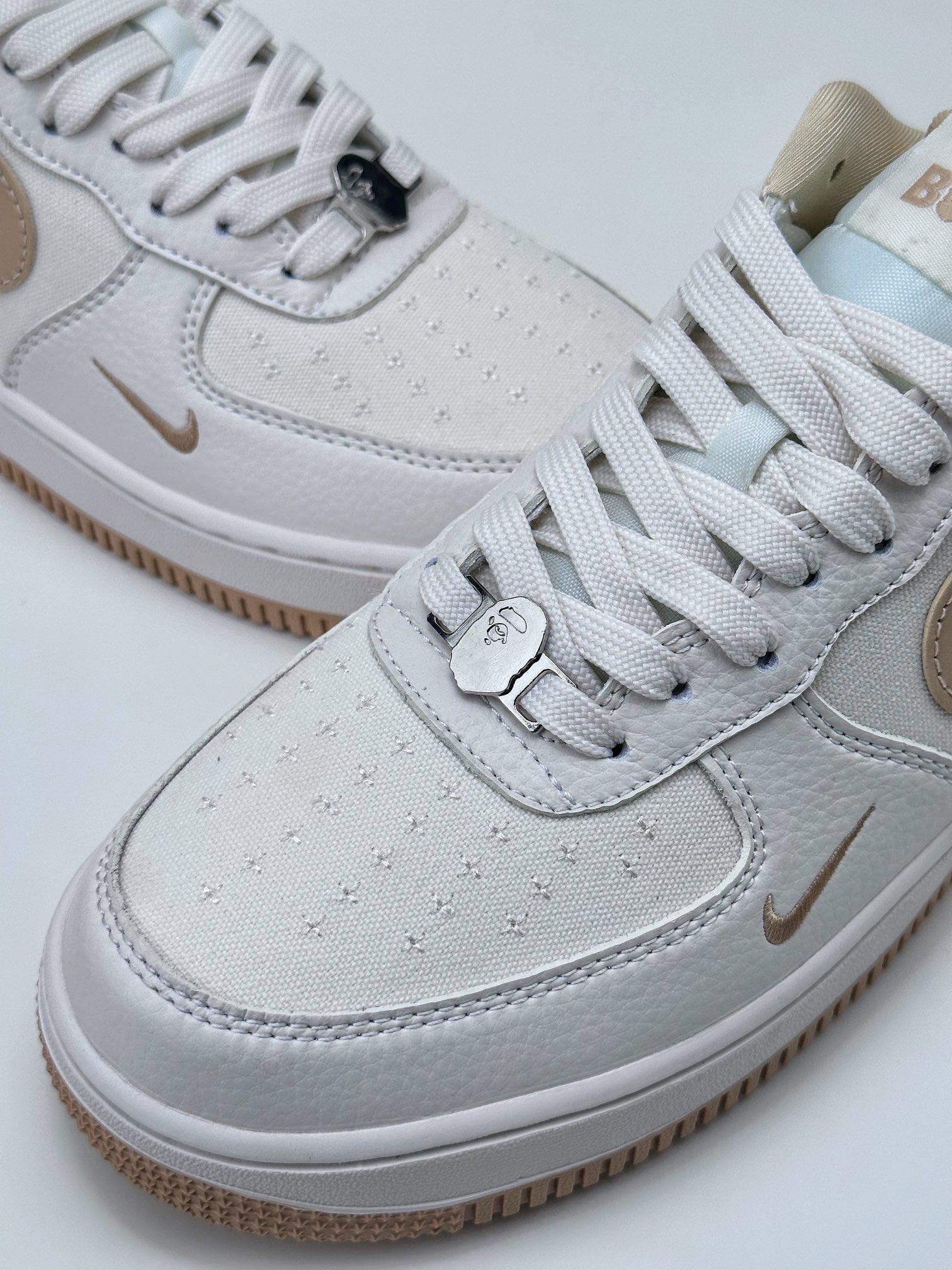 240 Nike Air Force 1 Low 07 BAPE拼接白米黄 BS9055-747