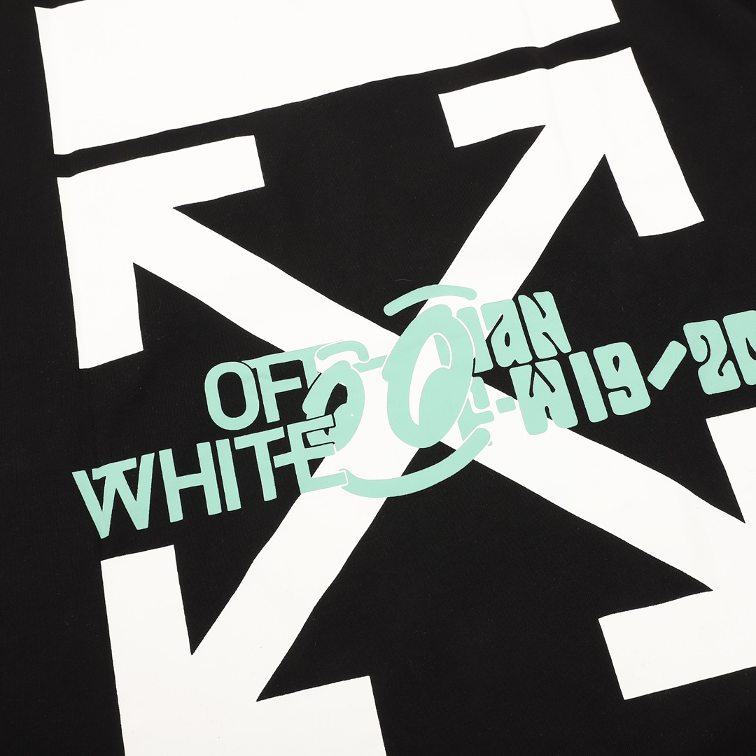 180 Off White 瀑布印花短袖