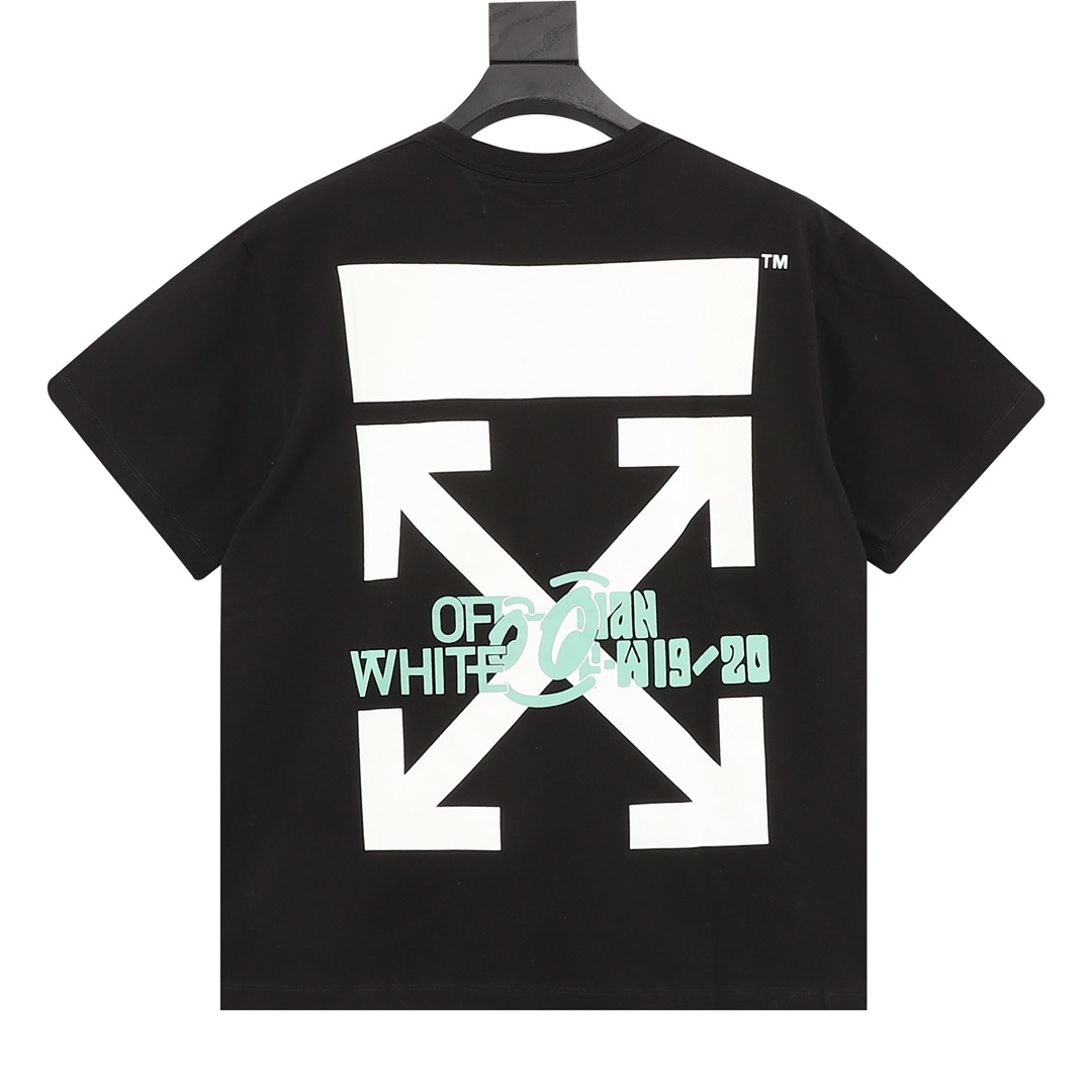 180 Off White 瀑布印花短袖