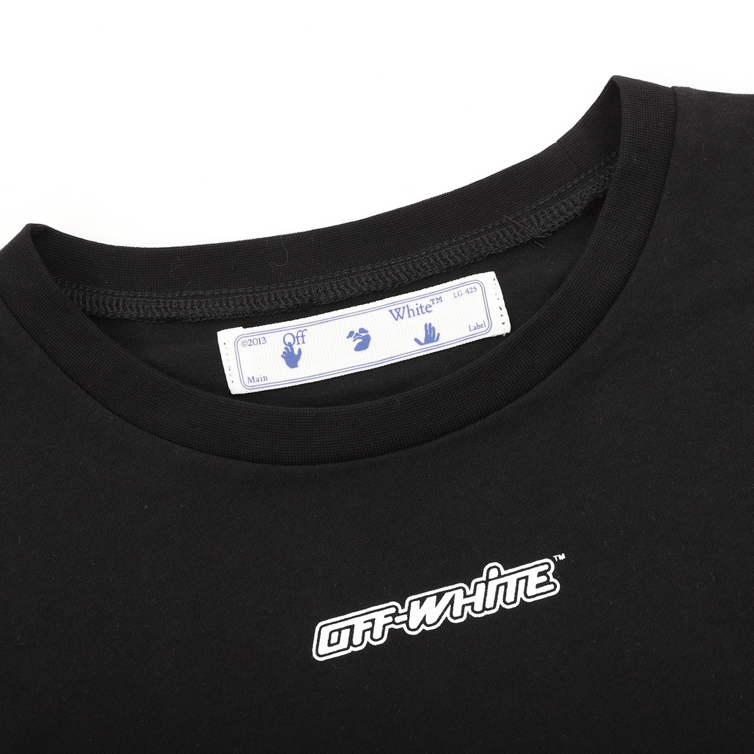 180 OFF WHITE 刷漆箭头短袖T恤 面料依旧采用OW专用的21支220g精梳OE棉纱
