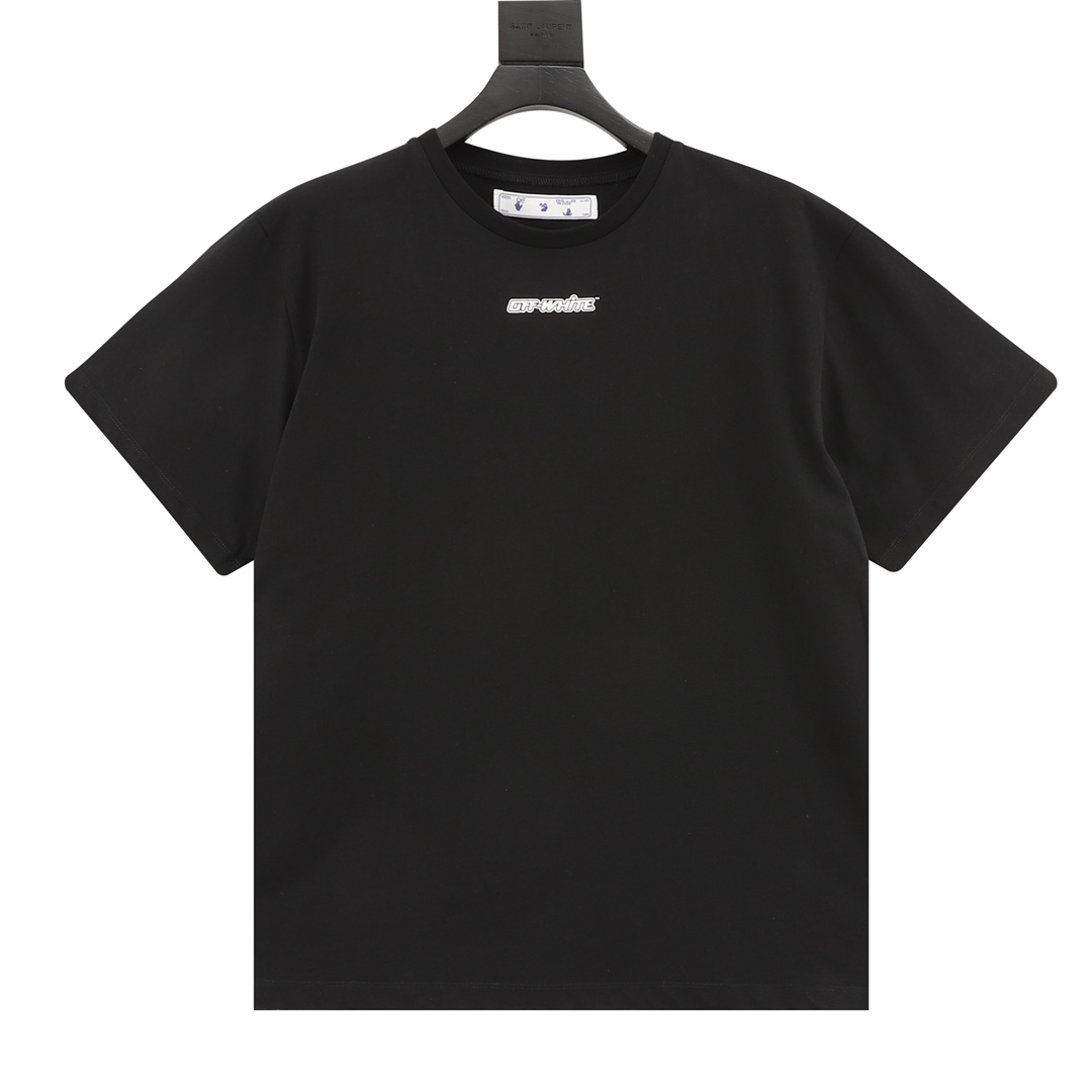 180 OFF WHITE 刷漆箭头短袖T恤 面料依旧采用OW专用的21支220g精梳OE棉纱