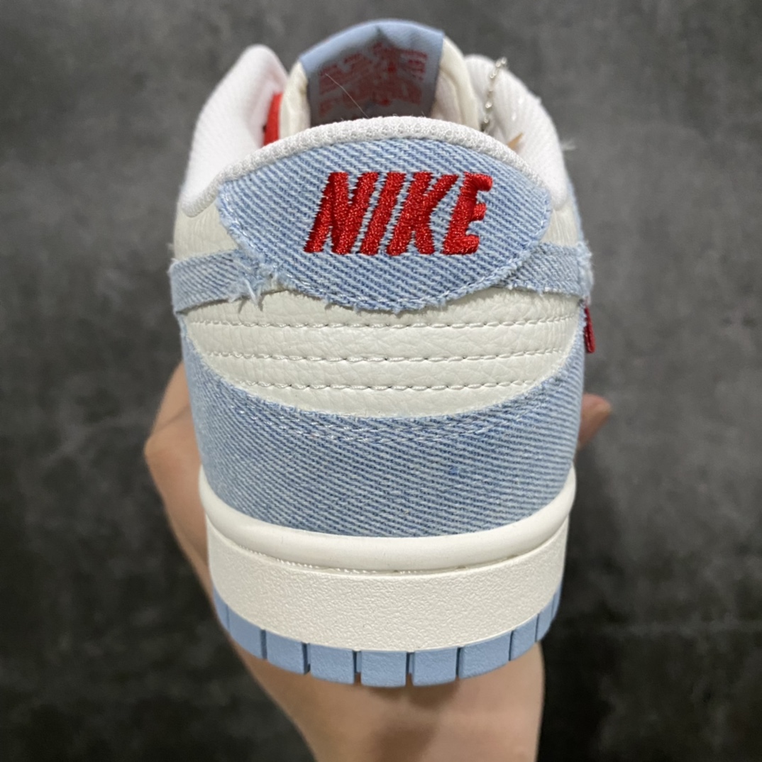 图片[4]-【定制款】Nike SB Dunk Low 李维斯联名 牛仔破洞白蓝n原装头层材料 定制牛仔布拼接n大厂纯原品质 清洁度 电绣工艺完美货号：LE0021-005 尺码：36 36.5 37.5 38 38.5 39 40 40.5 41 42 42.5 43 44 45-莆田鞋批发中心