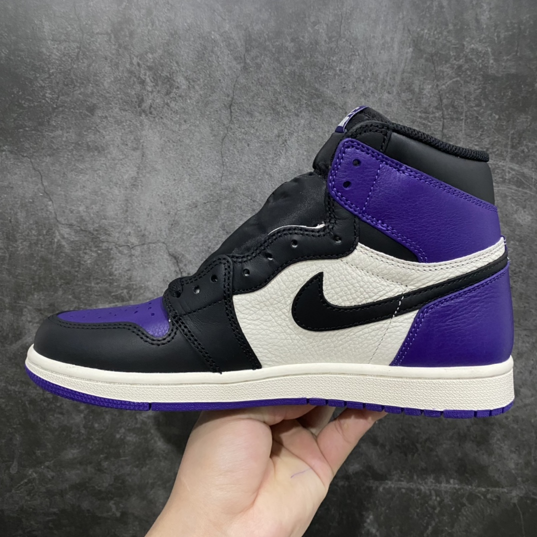 XP Pure Original Air Jordan AJ1 Black Purple Toe 555088-501