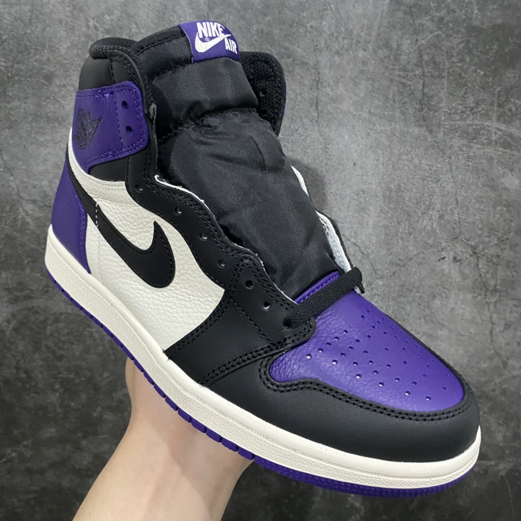 XP Pure Original Air Jordan AJ1 Black Purple Toe 555088-501