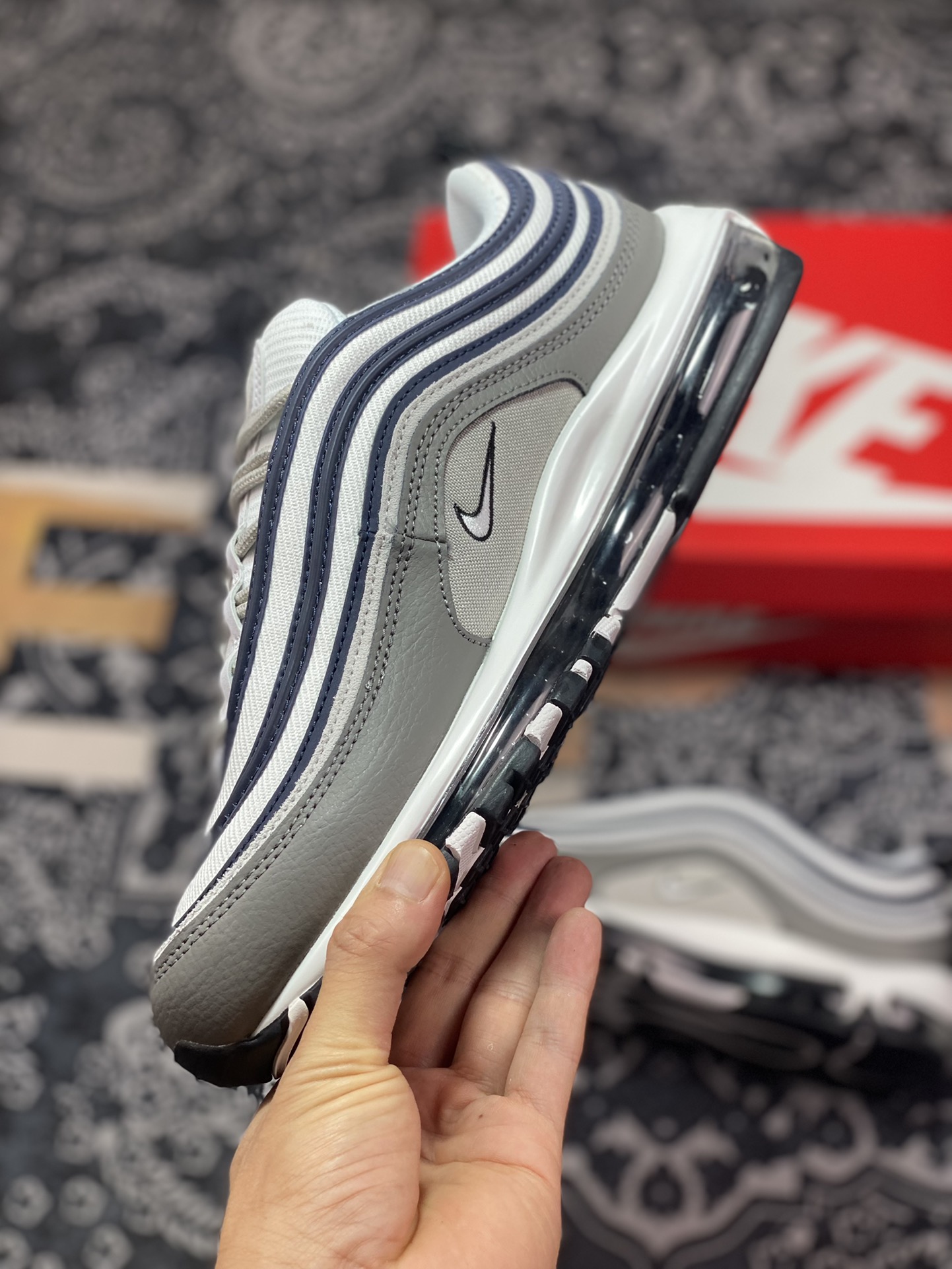 耐克Nike Air Max 97 SE”Georgetown“复古气垫百搭慢跑鞋“深灰午夜蓝乔治城”DV7421-001