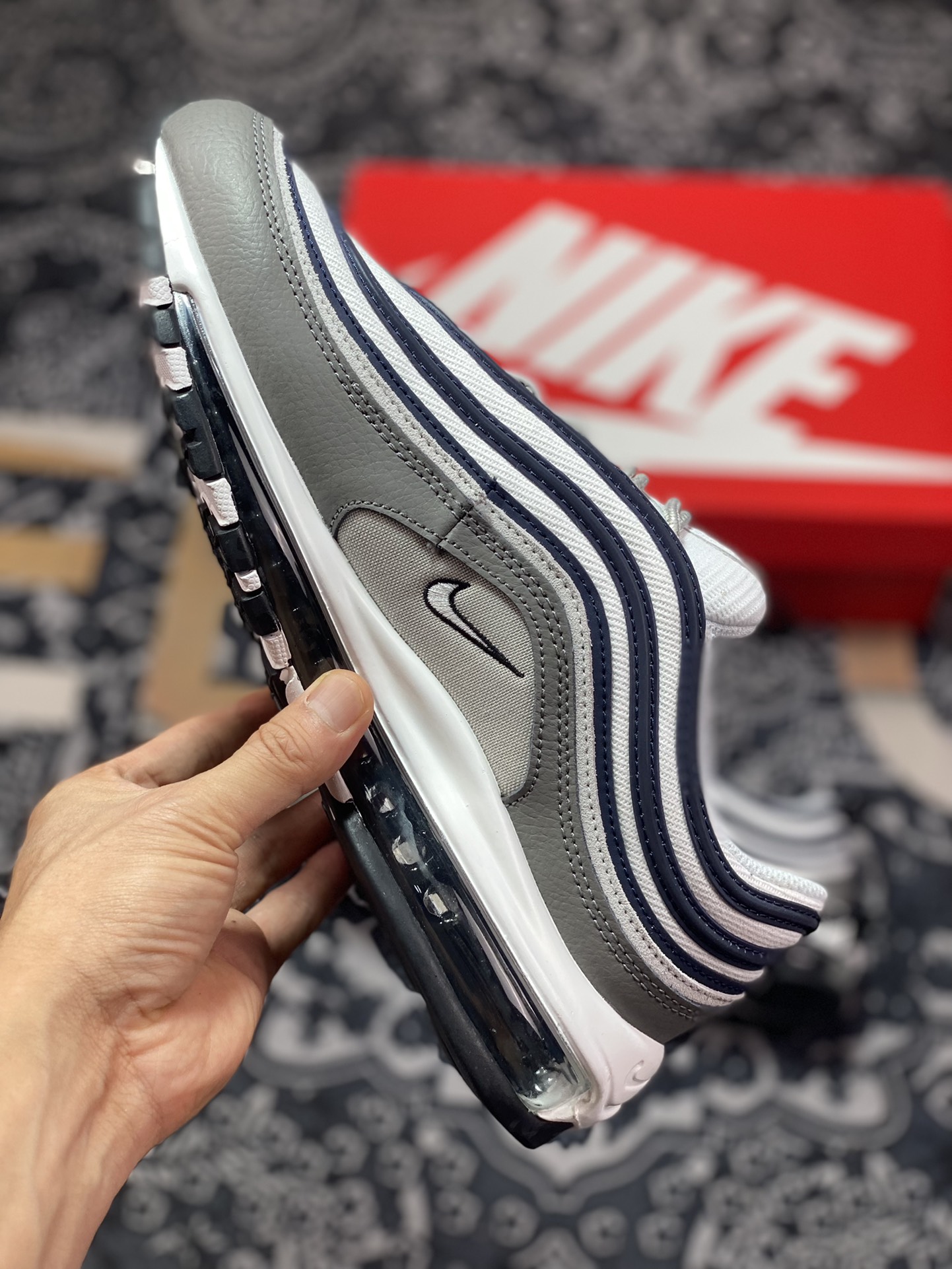 耐克Nike Air Max 97 SE”Georgetown“复古气垫百搭慢跑鞋“深灰午夜蓝乔治城”DV7421-001