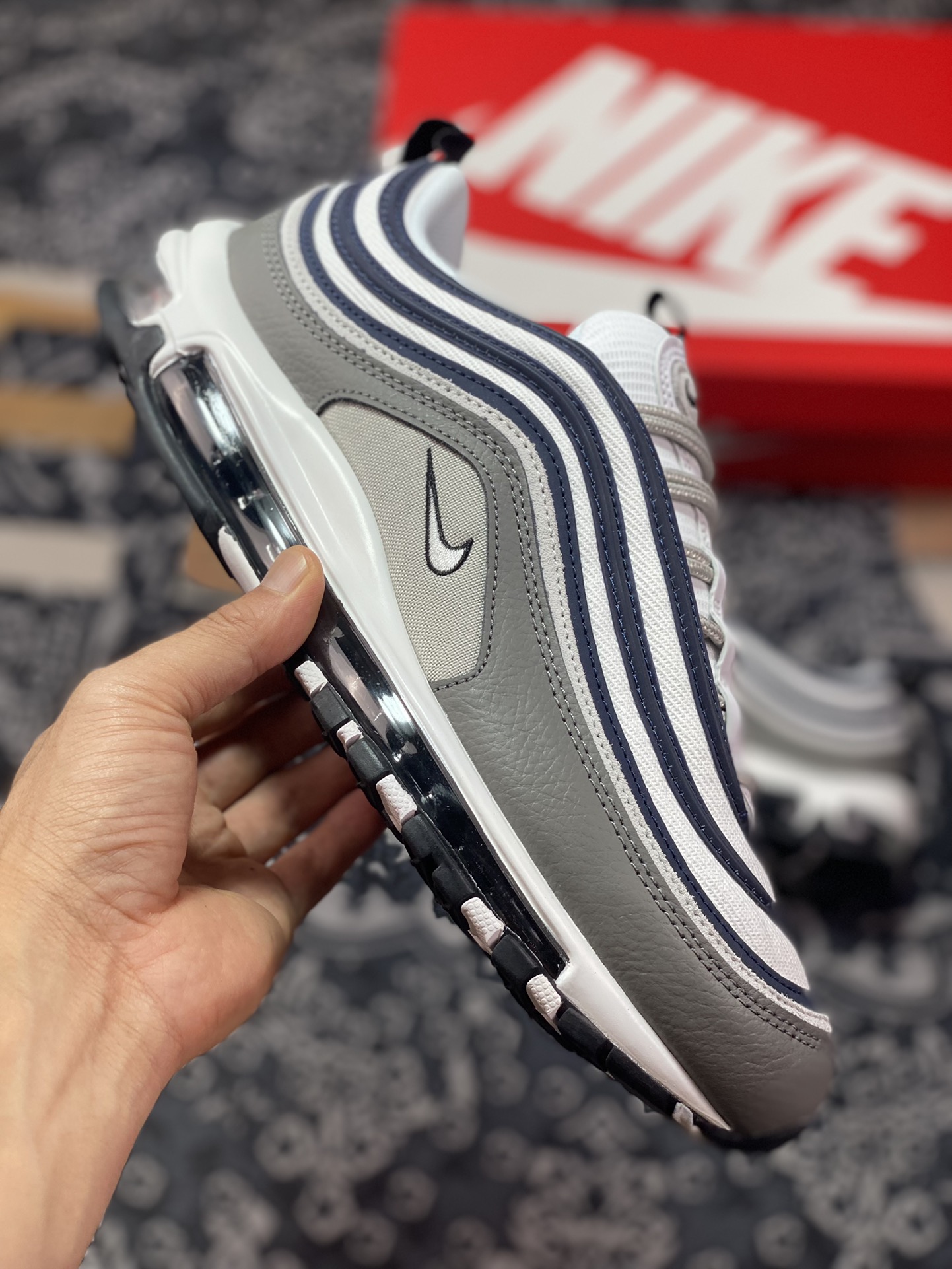 耐克Nike Air Max 97 SE”Georgetown“复古气垫百搭慢跑鞋“深灰午夜蓝乔治城”DV7421-001