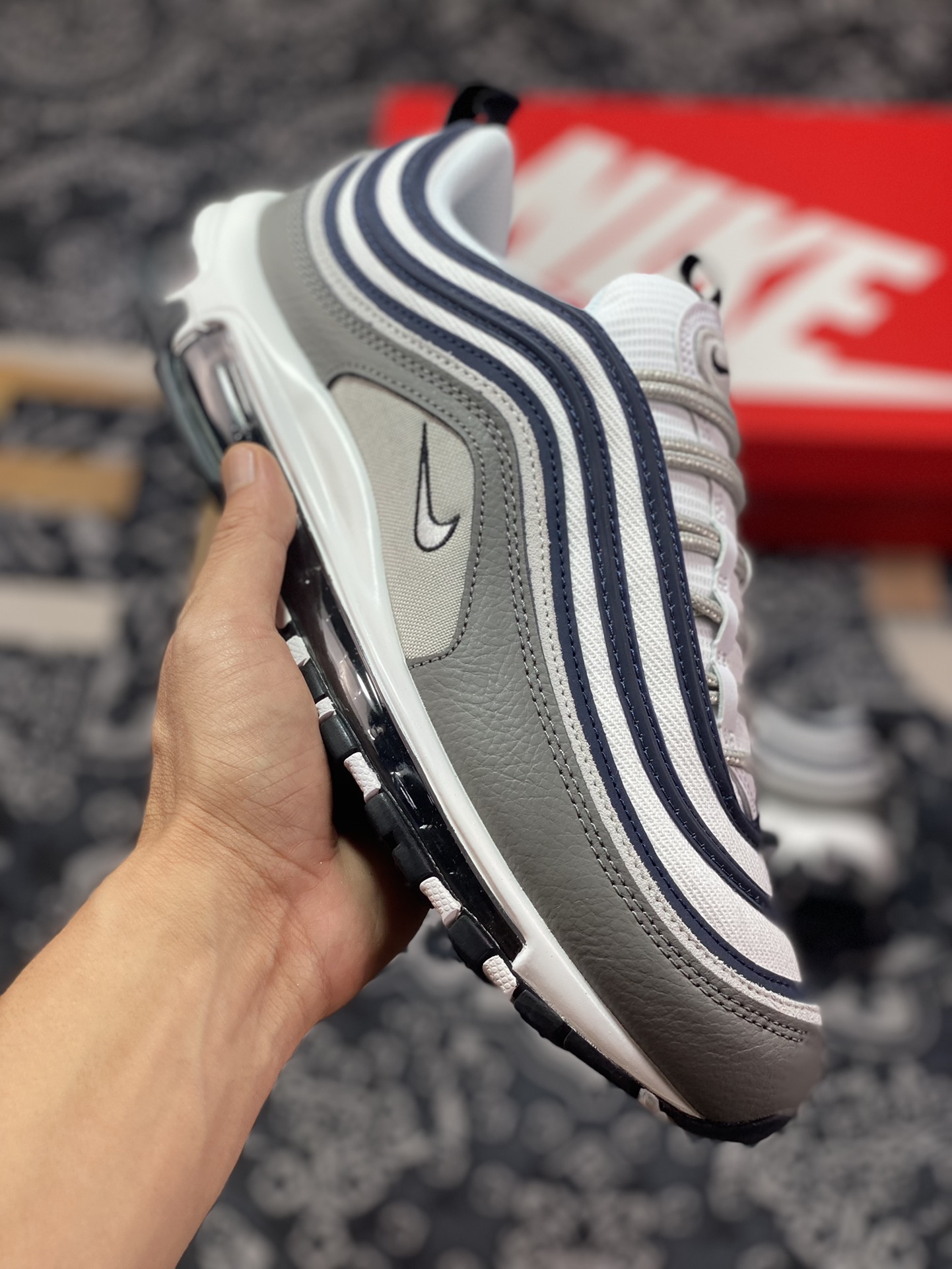 耐克Nike Air Max 97 SE”Georgetown“复古气垫百搭慢跑鞋“深灰午夜蓝乔治城”DV7421-001