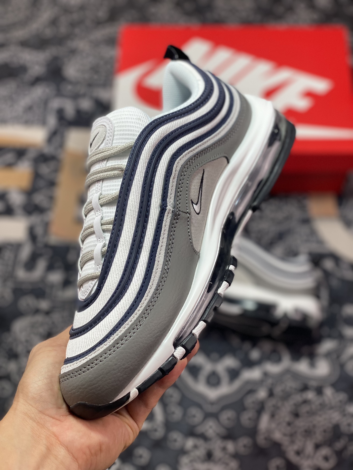 耐克Nike Air Max 97 SE”Georgetown“复古气垫百搭慢跑鞋“深灰午夜蓝乔治城”DV7421-001