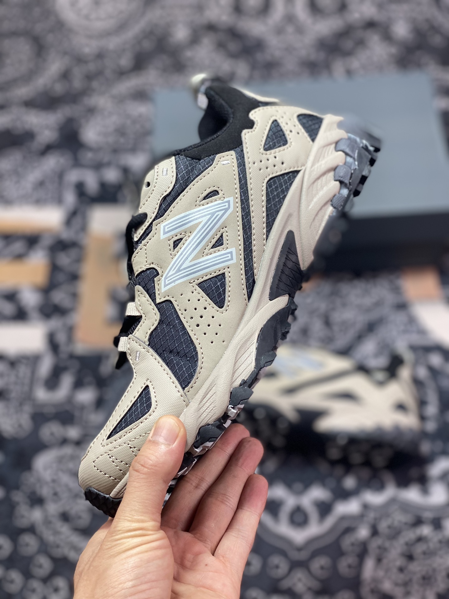 190 New Balance ML610T系列低帮山系越野跑旅游运动鞋“沙漠棕黑”ML610TAC